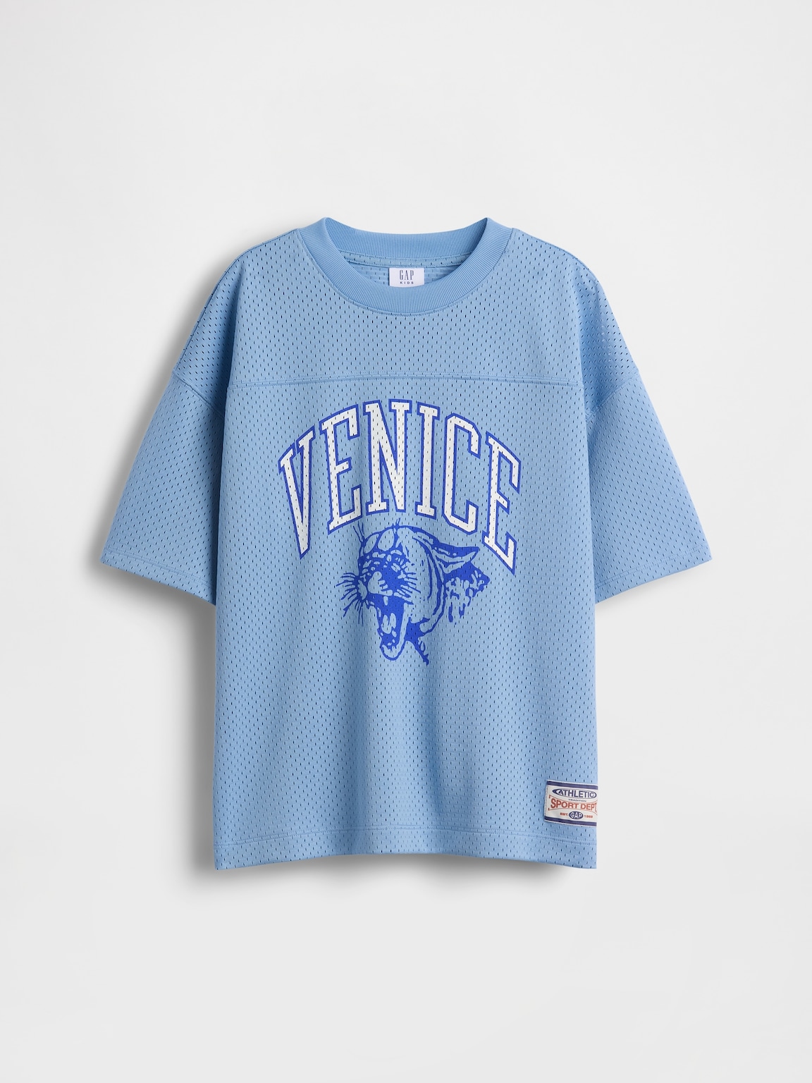 Kids Mesh Oversized Graphic Jersey T-Shirt