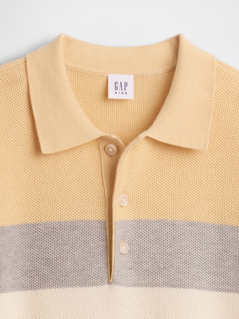 Kids Relaxed Stripe Polo Sweater Shirt