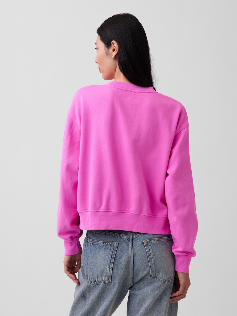 VintageSoft Oversized Split-Hem Sweatshirt
