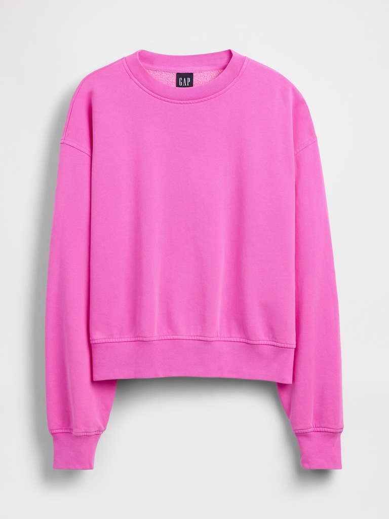 VintageSoft Oversized Split-Hem Sweatshirt