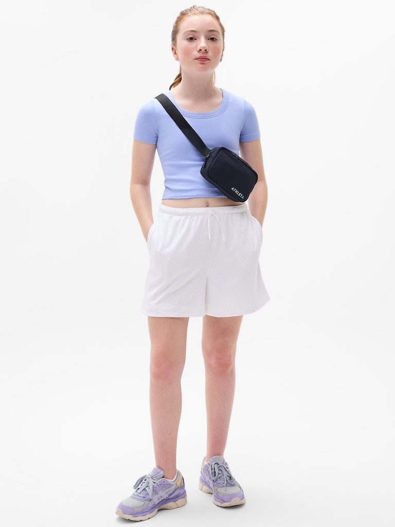 Athleta Girl Rise Above Rib Scoop Tee