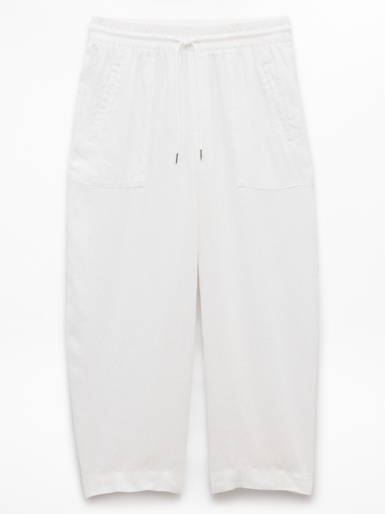 Retreat Linen Easy Barrel Crop Pant