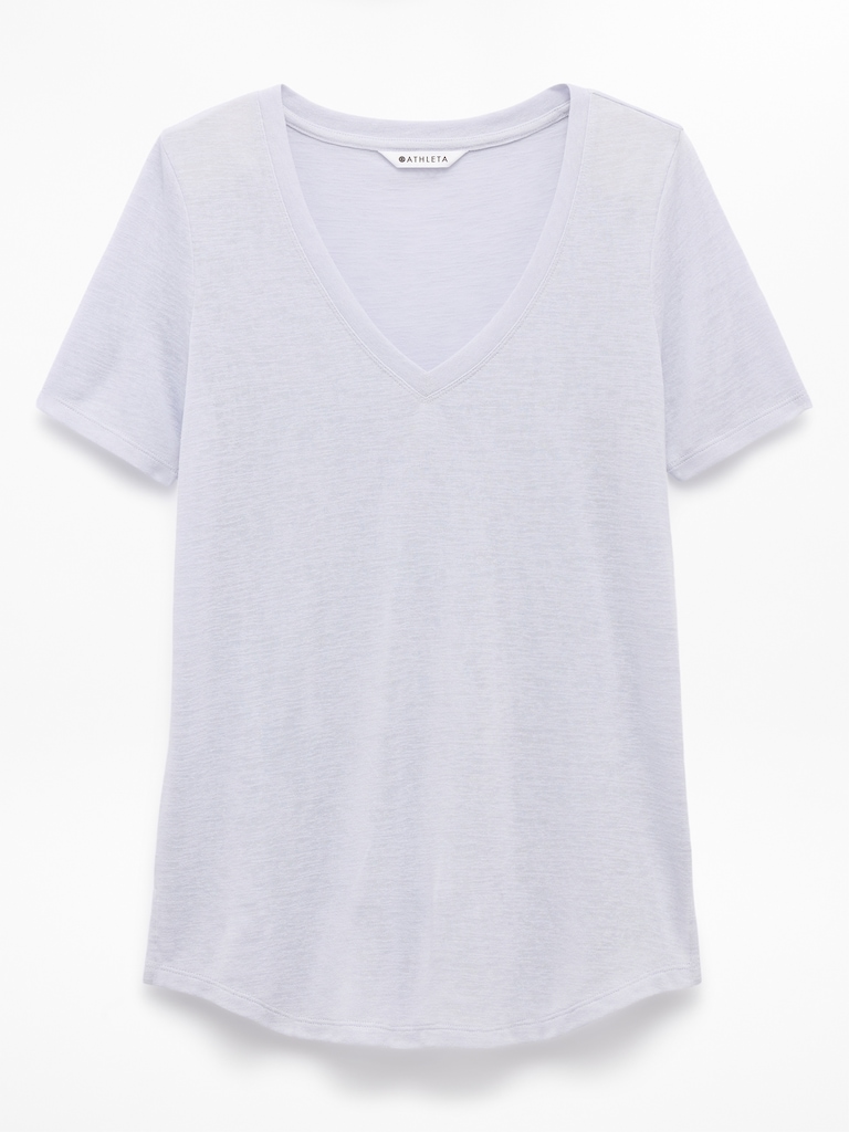 Breezy Scoop V-Neck Tee