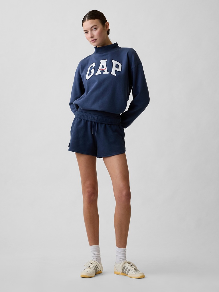 Oversized Gap Logo Mockneck Tunic Sweatshirt