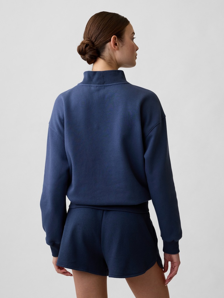 Oversized Gap Logo Mockneck Tunic Sweatshirt