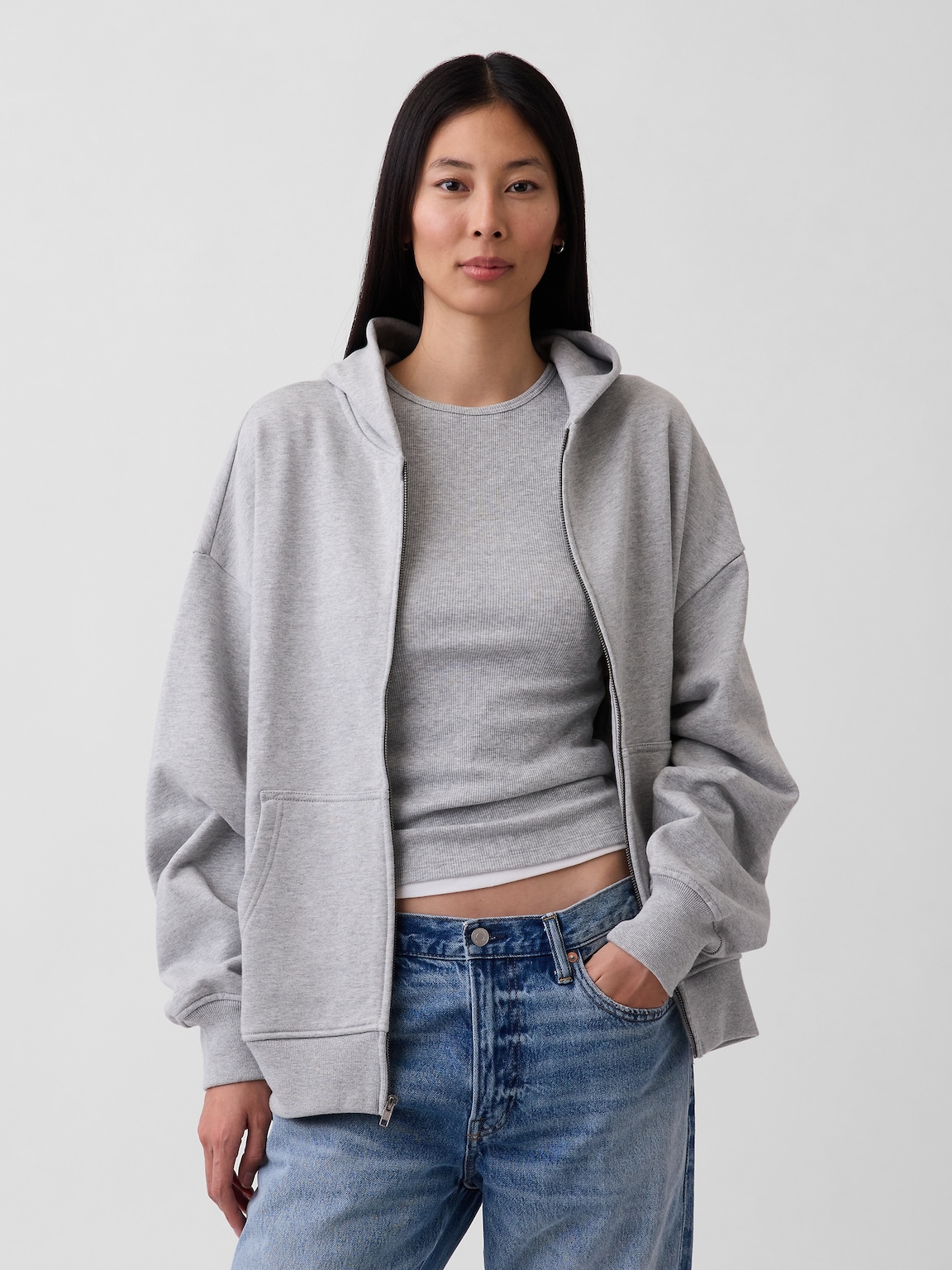 Adult Heavyweight Oversized Zip Hoodie