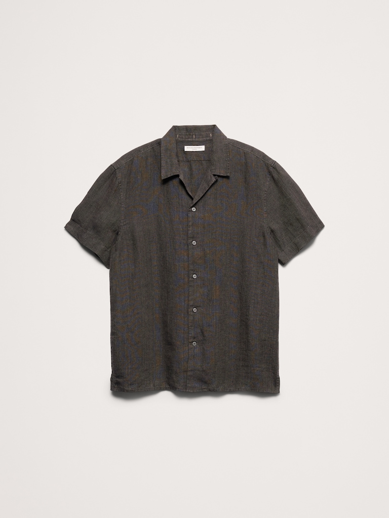 Standard-Fit Linen Resort Shirt