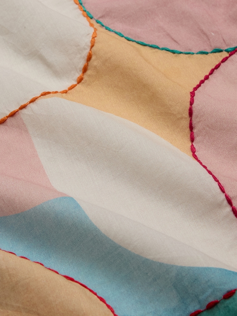 Embroidered Cotton Scarf by Vismaya