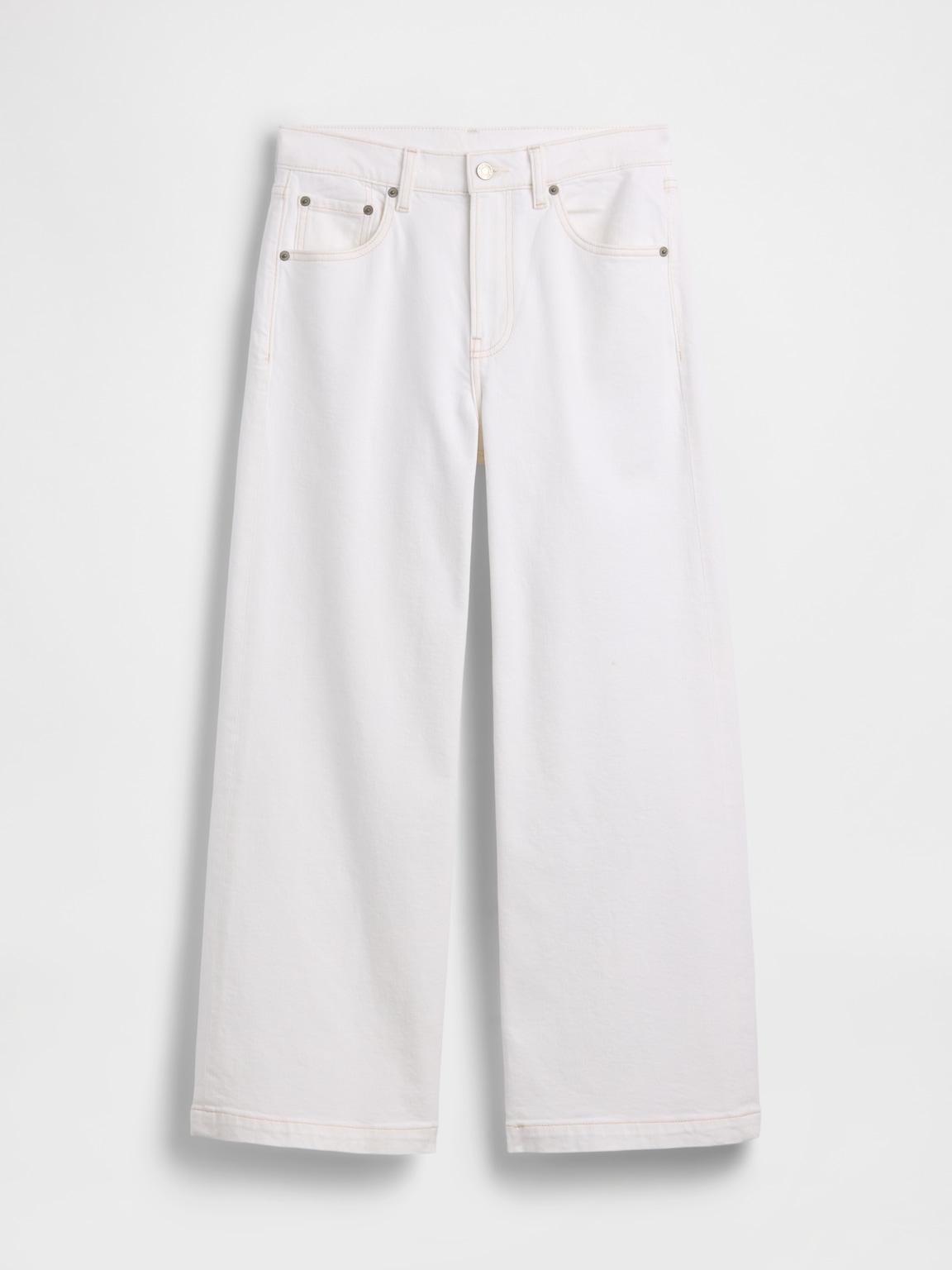 High Rise Stride Wide-Leg Ankle Jeans