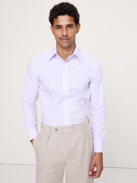 slim fit dress slacks Angelo Bamboo Purple Shirt | Bespoke Men's Clothing Chicago