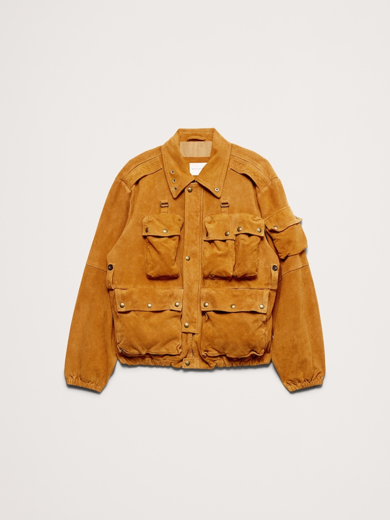 Suede Multi-Pocket Jacket
