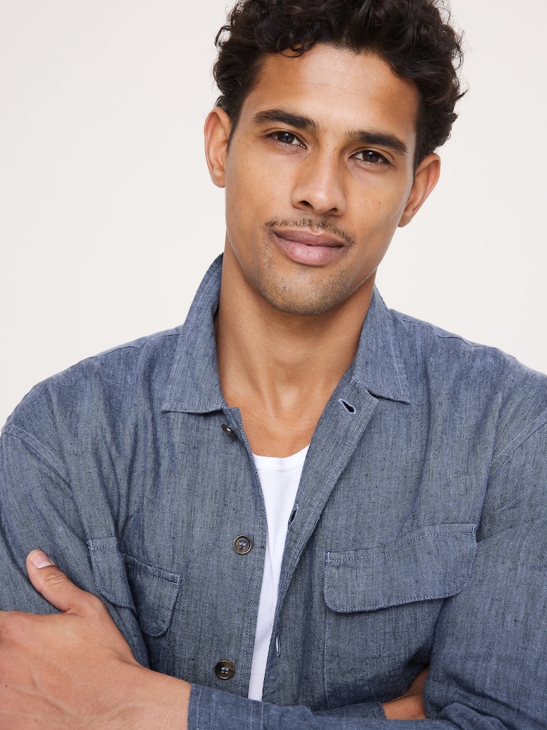 Relaxed-Fit Linen Resort Shirt