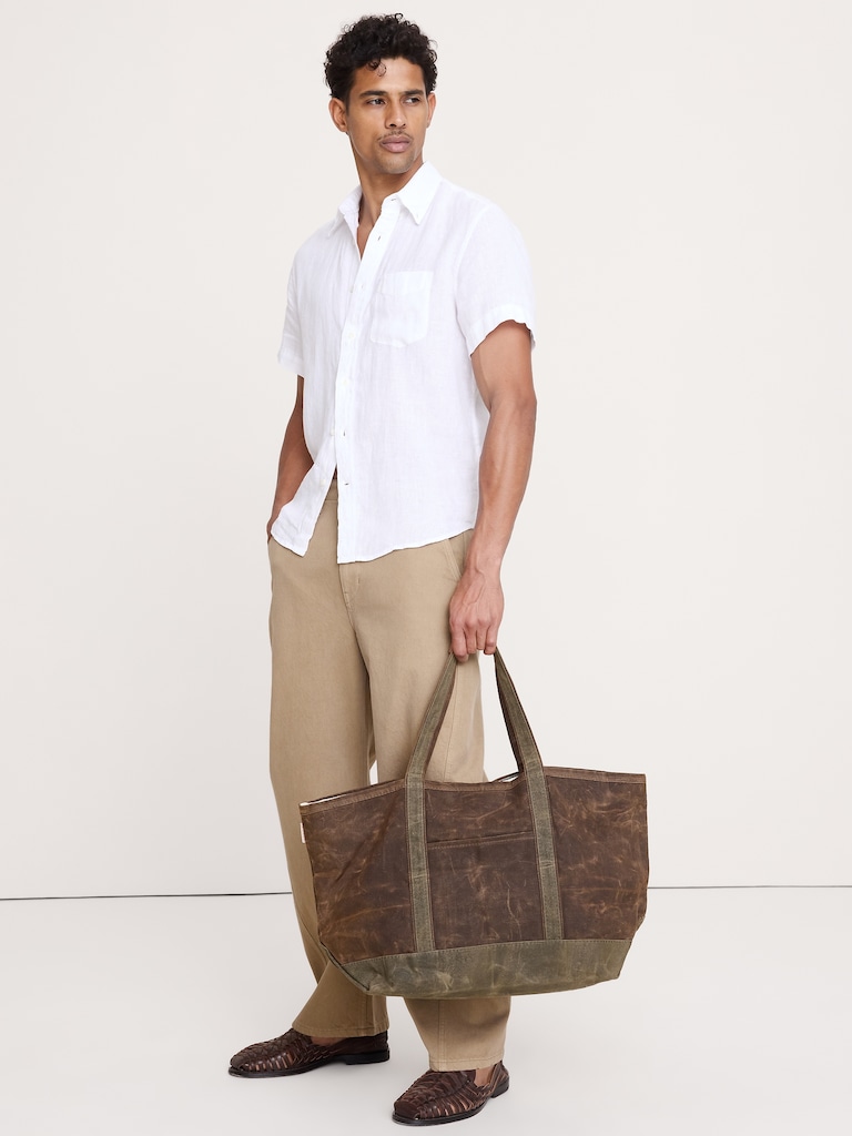 Standard-Fit Linen Short-Sleeve Shirt