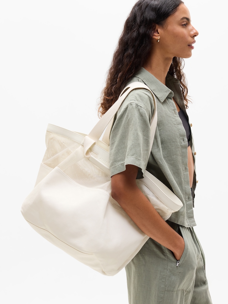 Coated Canvas Court Tote