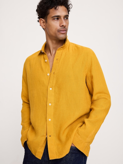 Men's Yellow Casual Shirts | Banana Republic