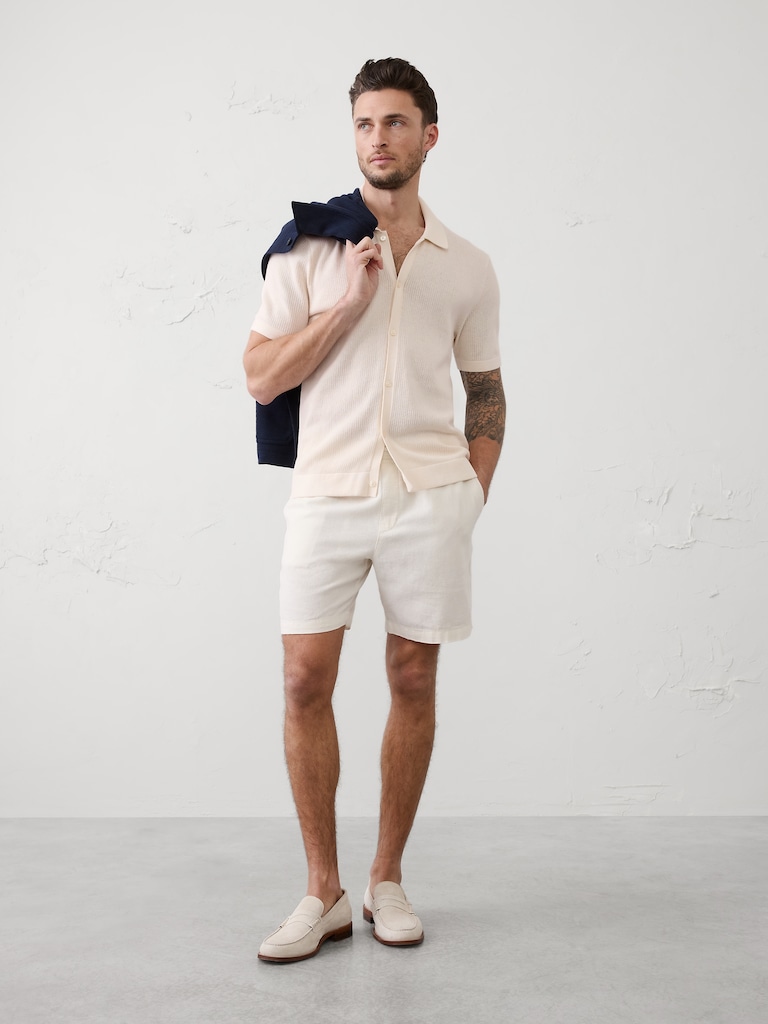 Button-Down Polo Sweater