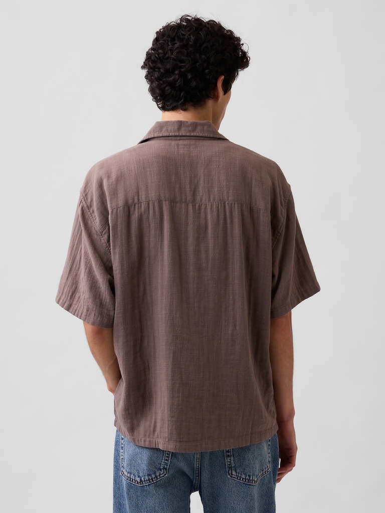 Gauze Vacay Shirt in Boxy Fit