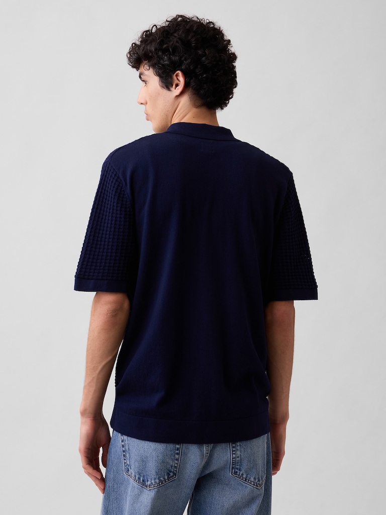 Textured Sweater Vacay Shirt