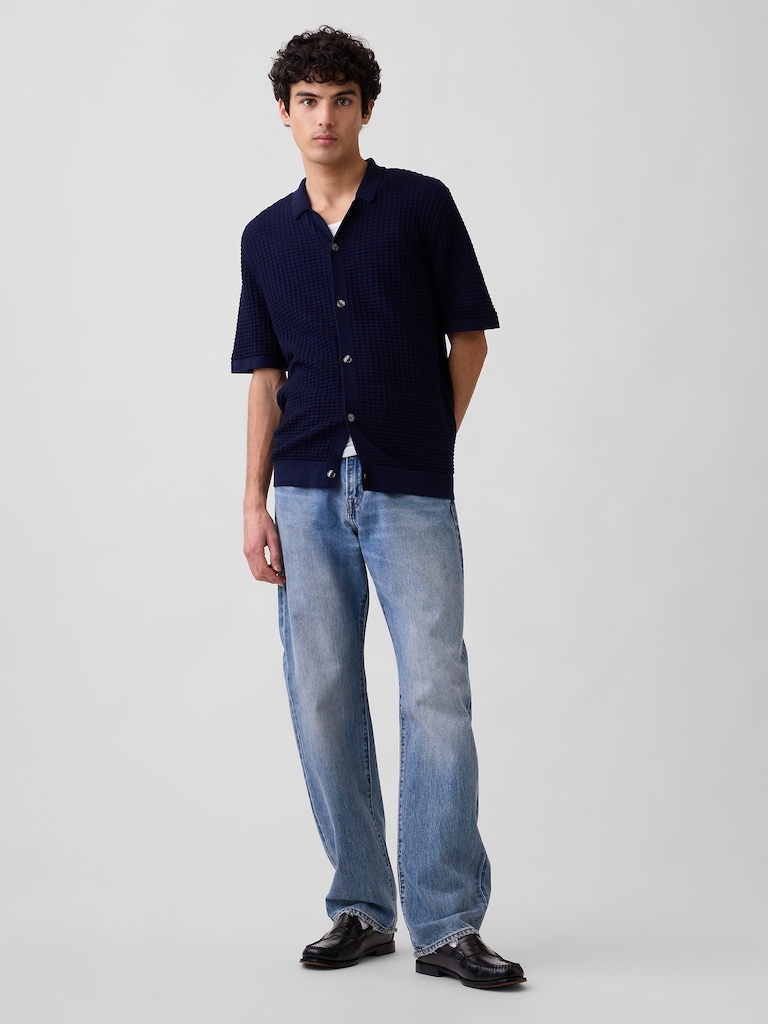 Textured Sweater Vacay Shirt