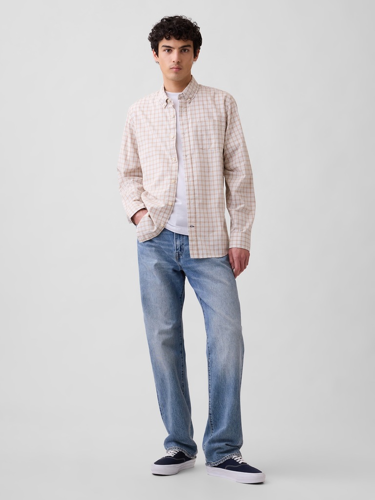 Stretch Poplin Shirt in Standard Fit