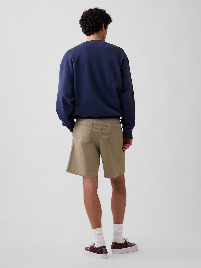 7" Essential Pull-On Khaki Shorts