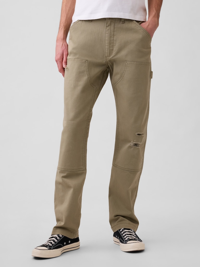 Distressed Straight Carpenter Jeans