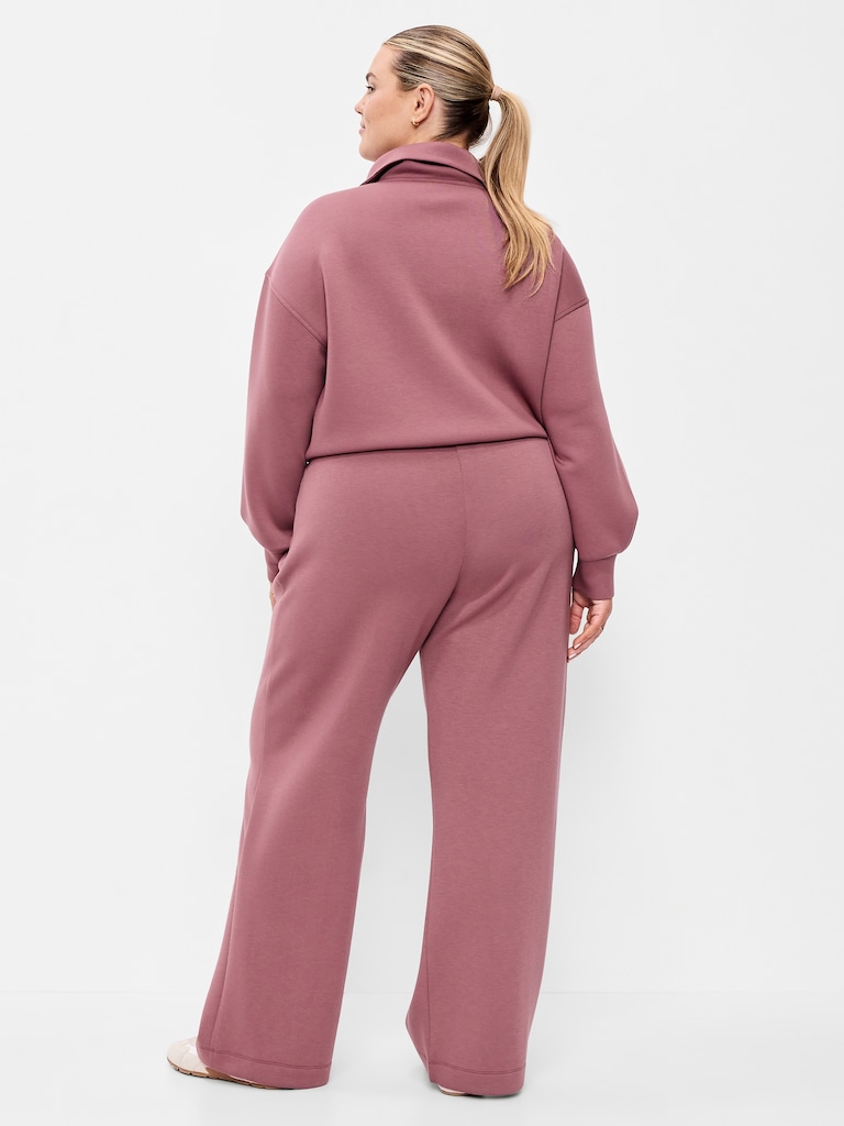 High-Waisted Bounce Fleece Wide-Leg Sweatpants