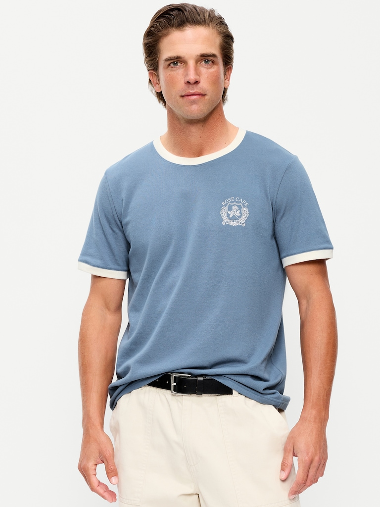 Crew-Neck Pique T-Shirt