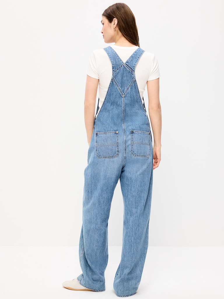 Baggy Wide-Leg Overalls