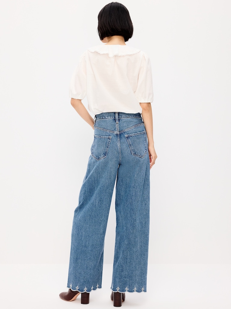 High-Waisted Baggy Wide-Leg Jeans