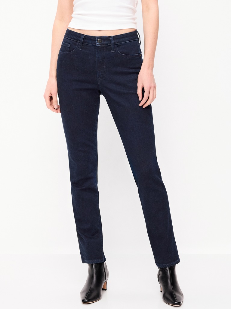 High-Waisted Slim Jeans