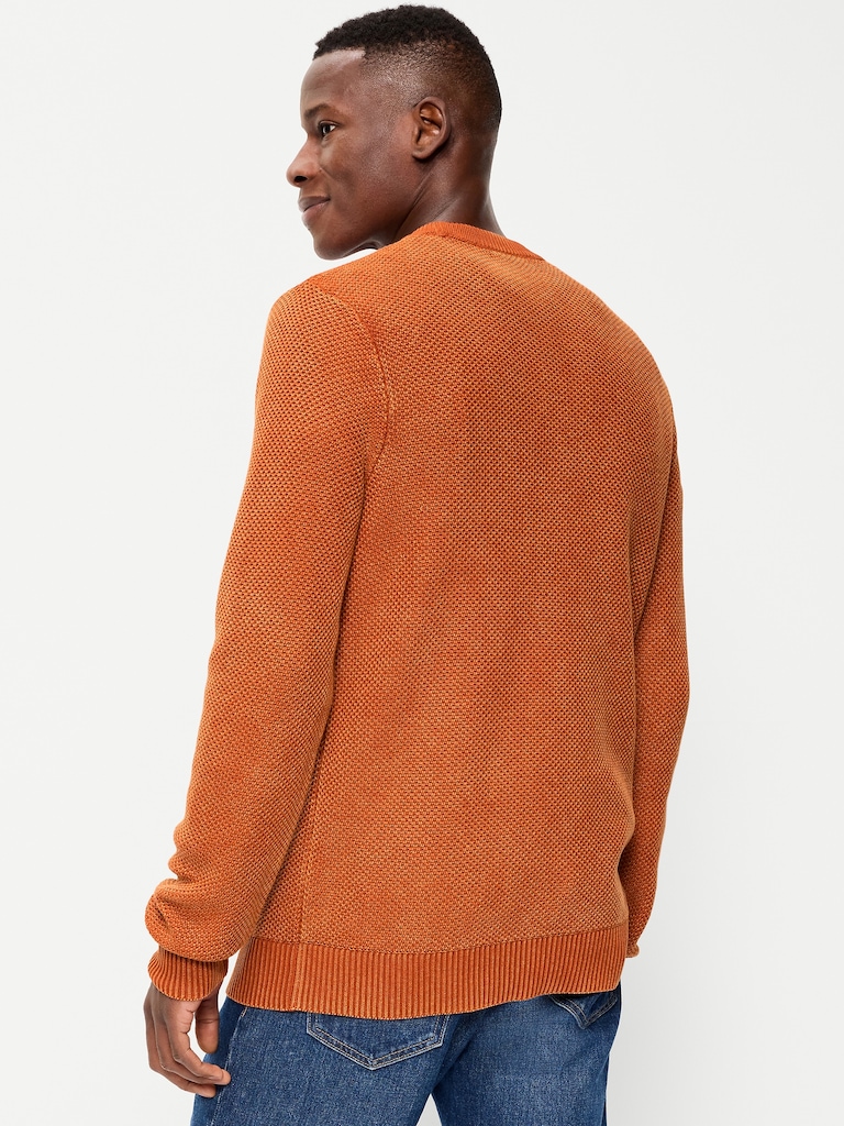 Washed Crew-Neck Sweater