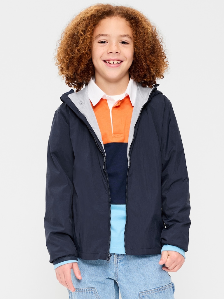 Water-Resistant Zip-Front Jacket for Boys
