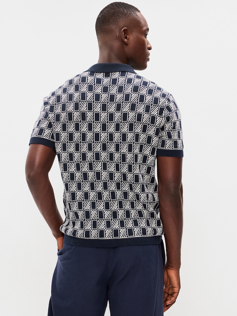 Short-Sleeve Sweater Shirt