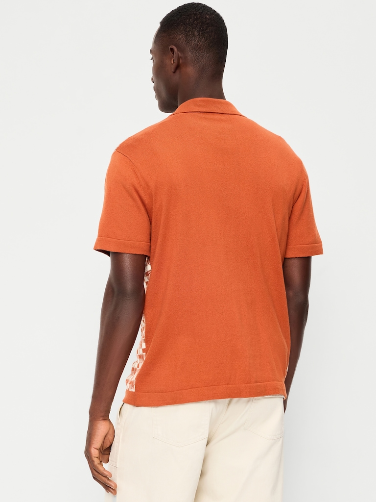 Short-Sleeve Sweater Shirt