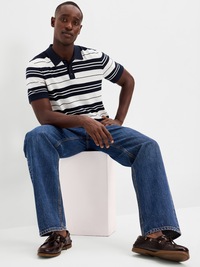 Striped Polo Sweater