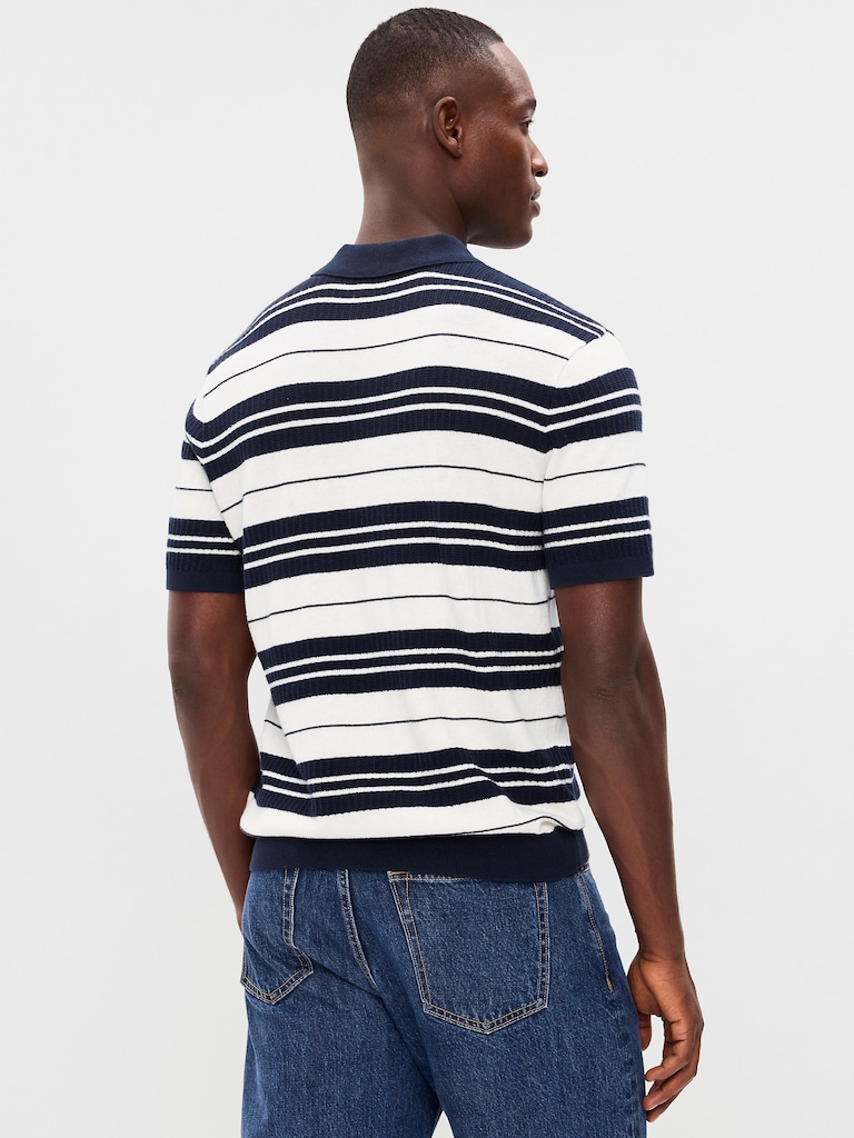 Striped Polo Sweater
