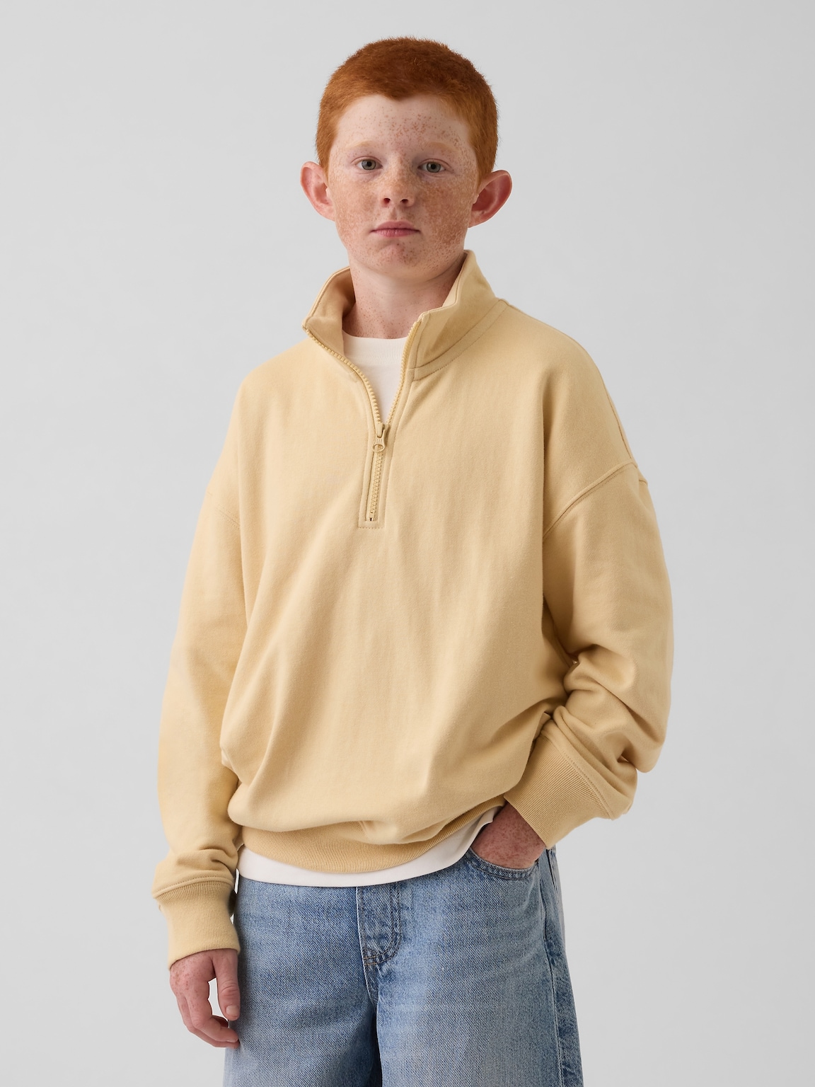 Kids VintageSoft Terry Relaxed Half-Zip Pullover