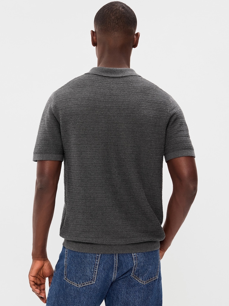 Short-Sleeve Sweater Shirt