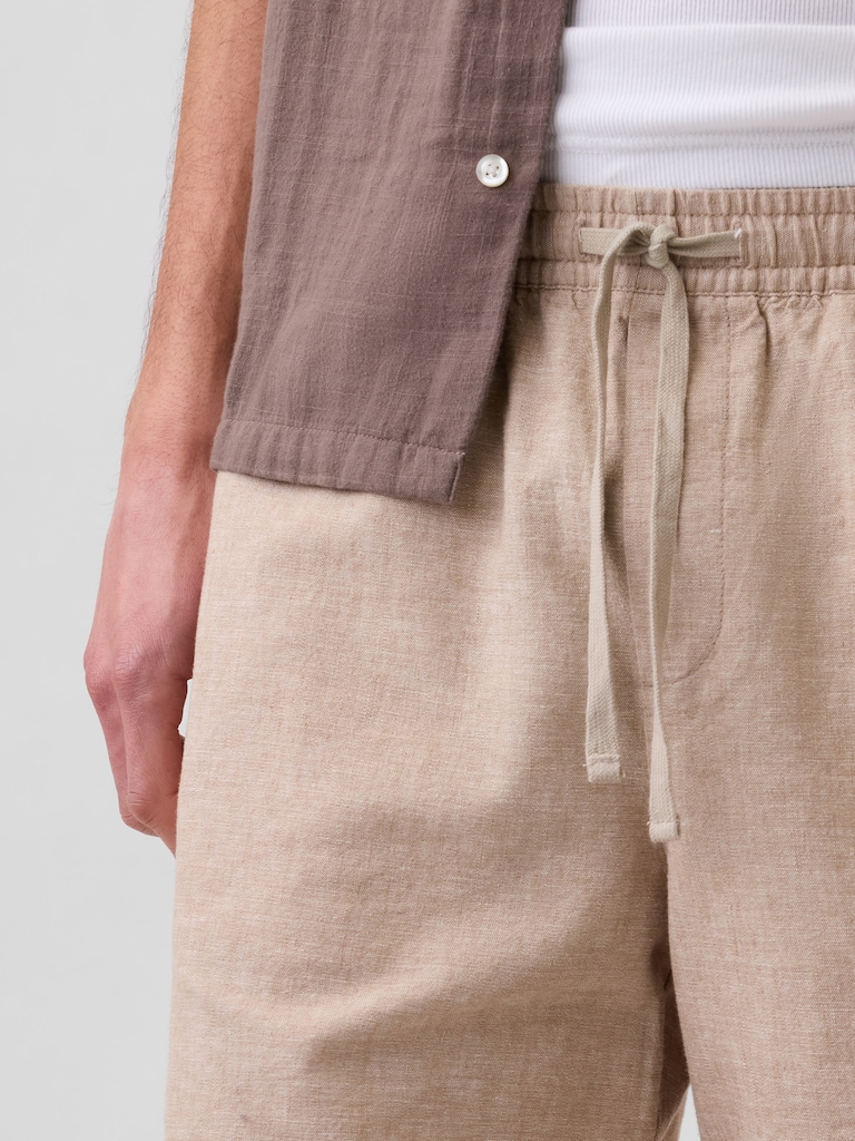 7" Linen-Blend Easy Shorts