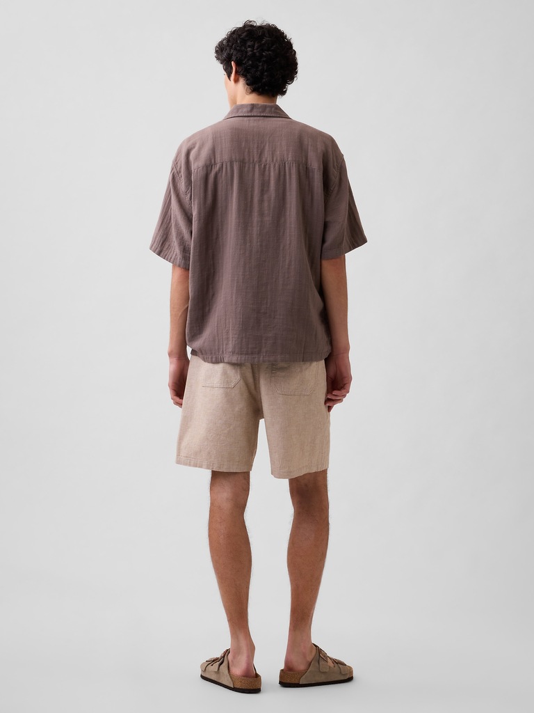 7" Linen-Blend Easy Shorts