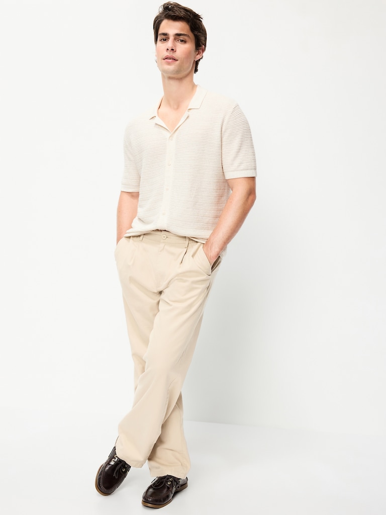 Short-Sleeve Sweater Shirt