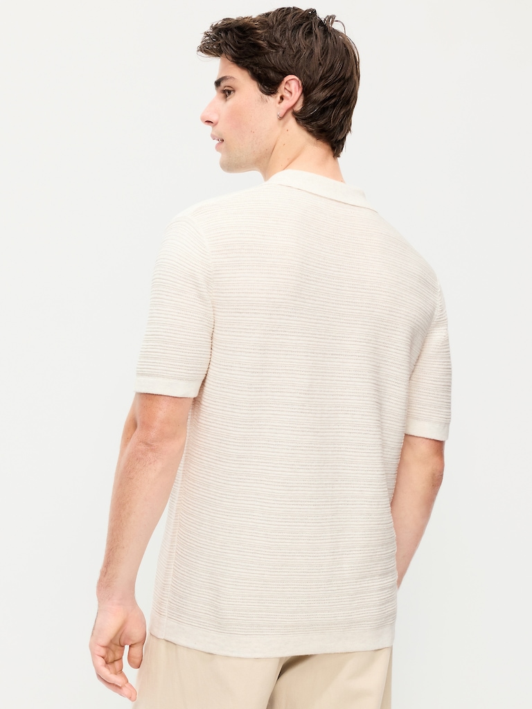 Short-Sleeve Sweater Shirt