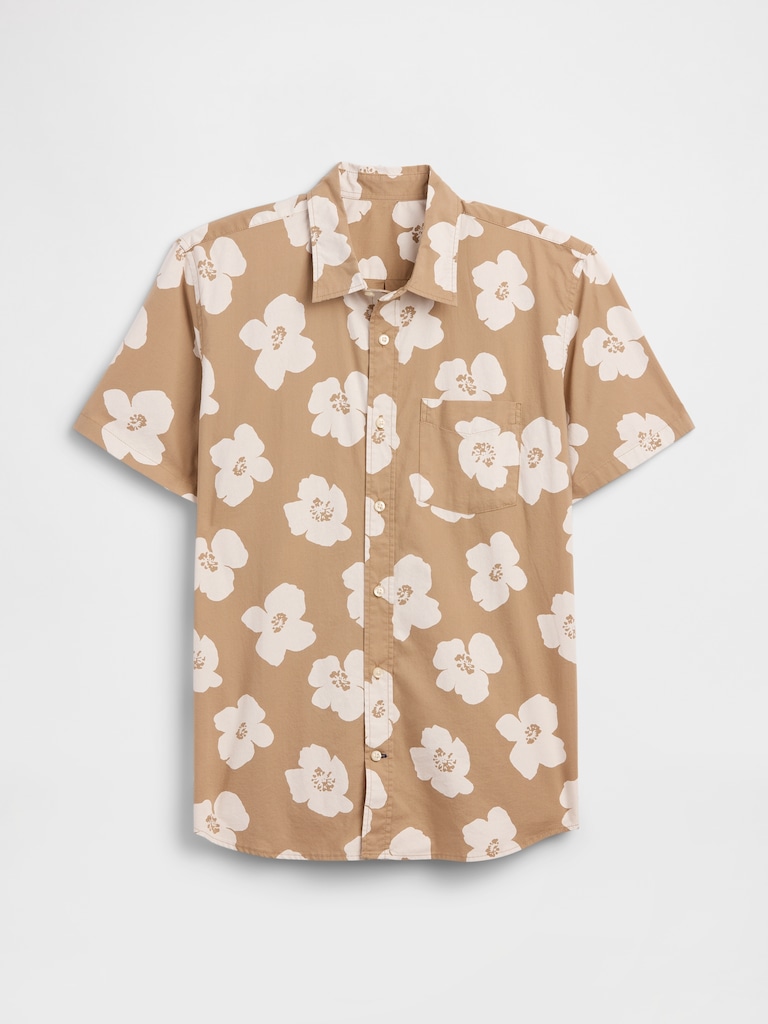 Stretch Poplin Shirt in Standard Fit