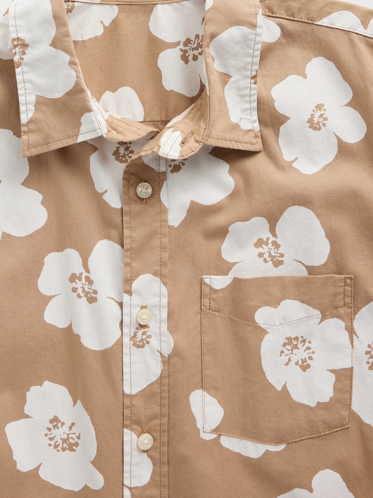 Stretch Poplin Shirt in Standard Fit