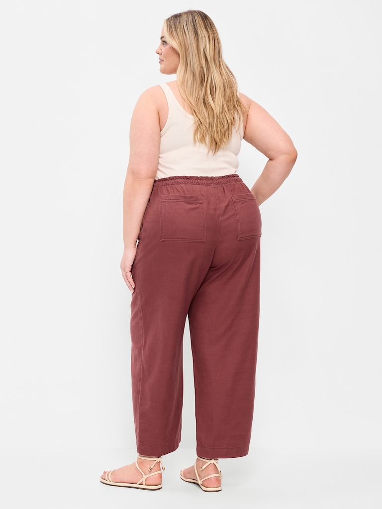 High-Waisted Utility Ankle Pants