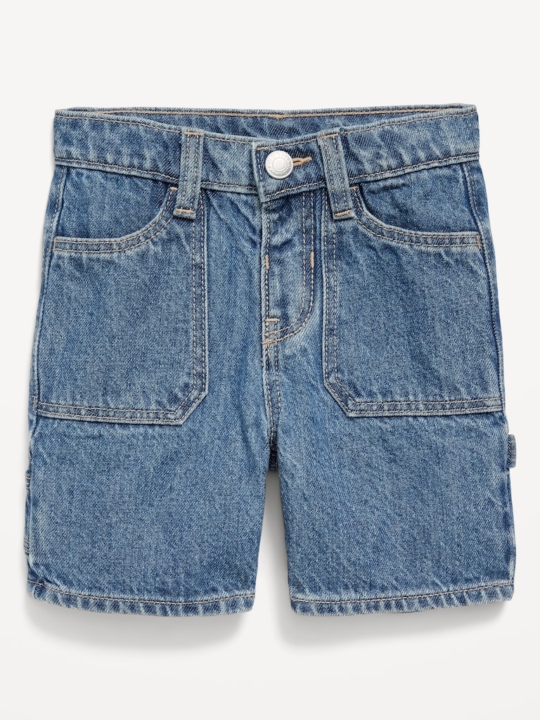 Baggy Carpenter Utility Jean Shorts for Toddler Boys