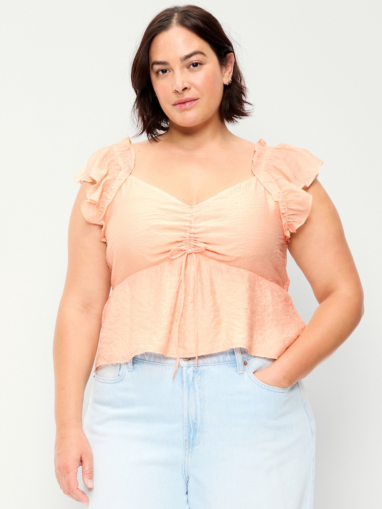 Flutter-Sleeve Fit & Flare Top