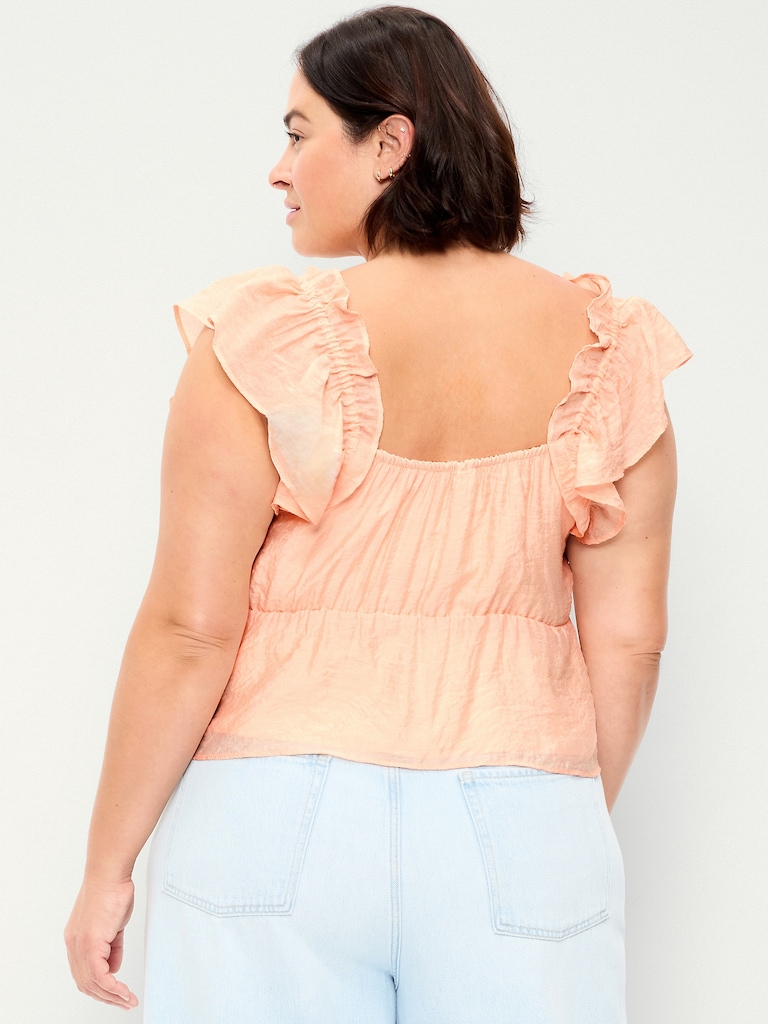 Flutter-Sleeve Fit & Flare Top