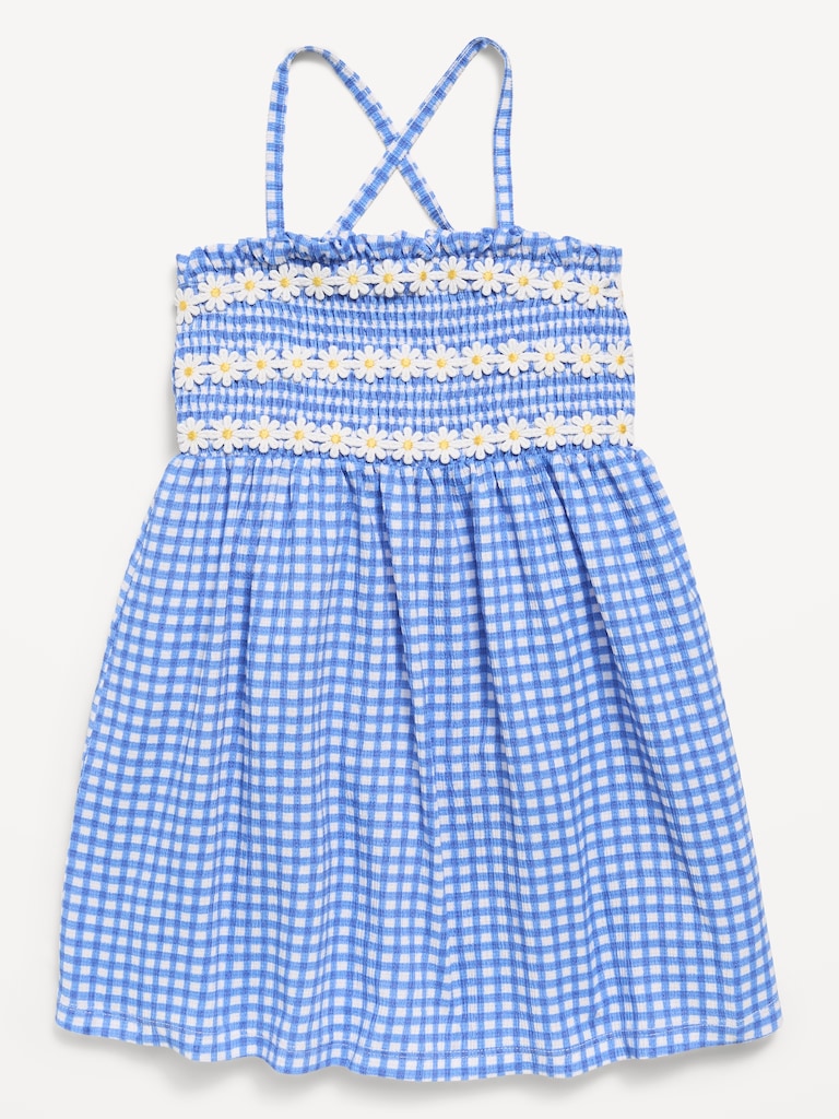 Sleeveless Smocked Dress for Toddler Girls